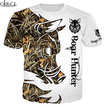 Load image into Gallery viewer, 3D Wild Boar Hunter T-shirt