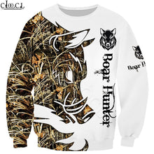 Load image into Gallery viewer, 3D Wild Boar Hunter Sweatshirt