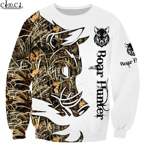 3D Wild Boar Hunter Sweatshirt