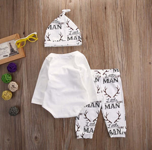 3pcs Baby Boy Outfit "Daddy's New Hunting Buddy"