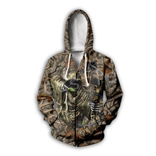 Load image into Gallery viewer, 3D Camo Bow Hunter Hoodie, Jacket or Sweatshirt