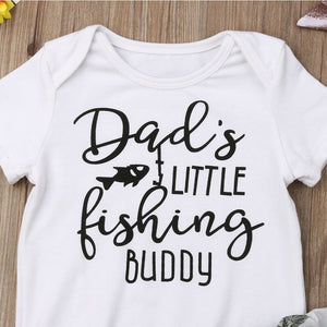 Baby 3 piece "Dads Little Fishing Buddy" outfit