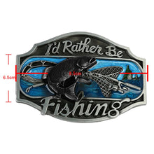 Load image into Gallery viewer, &quot;I&#39;d Rather Be Fishing&quot; Belt Buckle