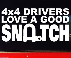 "4x4 Drivers Love Good Snatch" Sticker/Decal