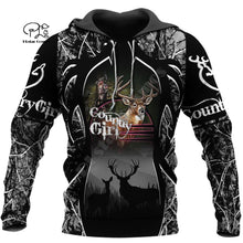 Load image into Gallery viewer, 3D &quot;Country Girl&quot; Black/Grey Hoodie, Jacket or Sweatshirt