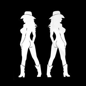 Two Sexy Cowgirl Stickers