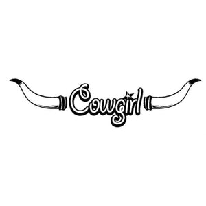 Cowgirl Horns Sticker