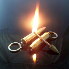 Load image into Gallery viewer, Bullet Shape Fire Starter Flint Keychain