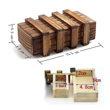Load image into Gallery viewer, Vintage Wooden Puzzle Box Brain Teaser