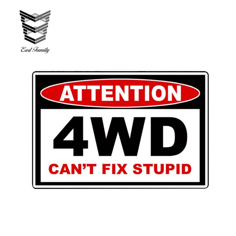 4WD Off Road Warning Sticker
