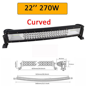 Auxtings 22" 32" 42" 52"inch Curved Led Light Bars