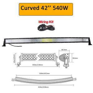 Auxtings 22" 32" 42" 52"inch Curved Led Light Bars