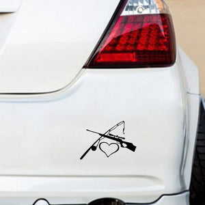 Love Fishing And Hunting Stickers