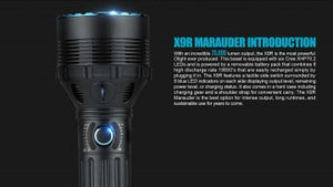 Olight X9R Marauder 25000 lumen rechargeable LED searchlight